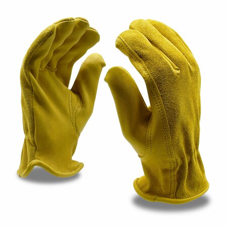 CORDOVA Driver, Deerskin, Split/Grain Gloves, XL, 12PK 9015XL